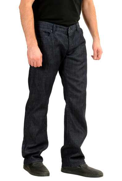 Armani Jeans "AJ" Men's Blue 5 Pockets Wash Straight Wide Leg Jeans: Picture 2