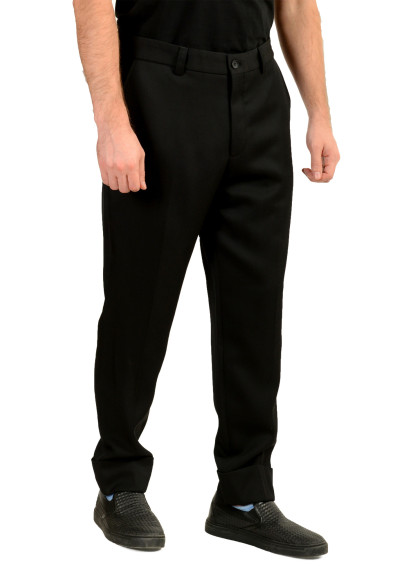 Hugo Boss Men's "Perin" Black 100% Wool Flat Front Casual Pants: Picture 2