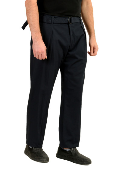 Hugo Boss Men's "Parko-Plears-B1" Navy Blue Belted Casual Pants: Picture 2