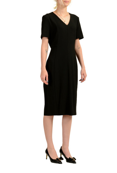 Hugo Boss Women's "Damaisa" Black V-Neck Pencil Dress: Picture 2