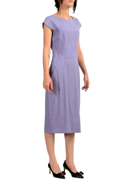 Hugo Boss Women's "Dekaliah" Lilac Sleeveless 100% Wool Pencil Dress: Picture 2