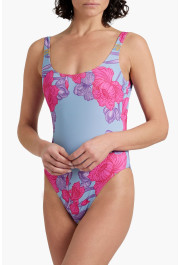 Versace Women's Cornflower Print One Piece Swimsuit