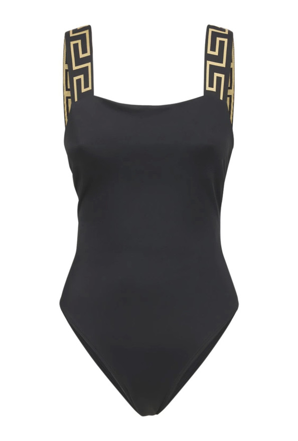 Versace Women's Greca Border One Piece Black Swimsuit : Picture 4