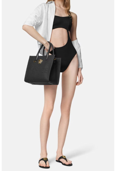 Versace Women's Greca Border One Piece Black Swimsuit : Picture 2