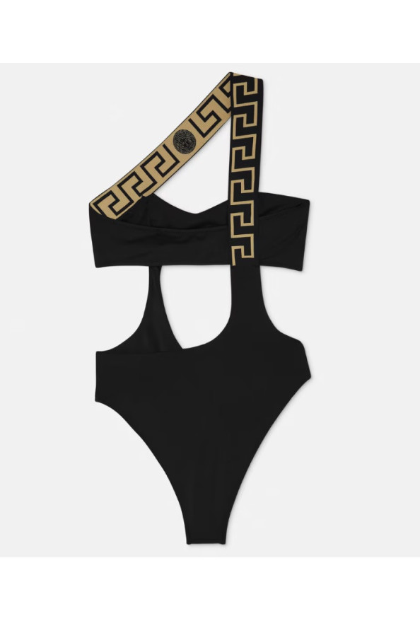Versace Women's Greca Border One Piece Black Swimsuit : Picture 3