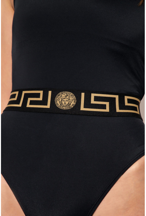 Versace Women's Greca Border One Piece Black Swimsuit : Picture 3