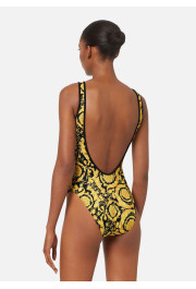 Versace Women's Black & Gold Barocco One Piece Swimsuit : Picture 2