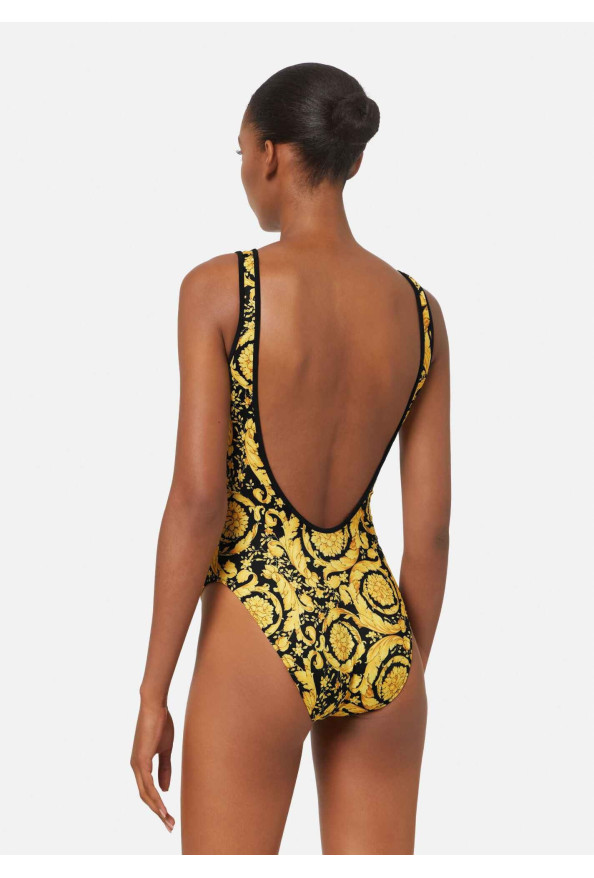 Versace Women's Black & Gold Barocco One Piece Swimsuit : Picture 2