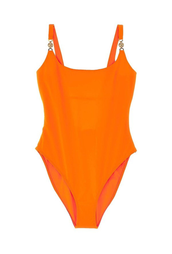 Versace Women's Medusa Head One Piece Orange Swimsuit 