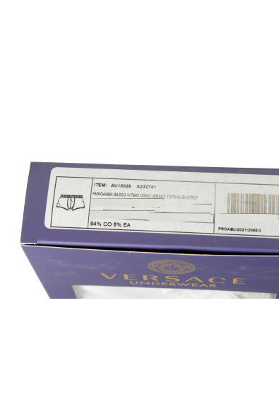 Versace Men's Blue Greca Border Low Rise Trunk Underwear: Picture 2
