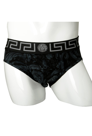 Versace Men's Barocco Print Low Rise Slip Underwear