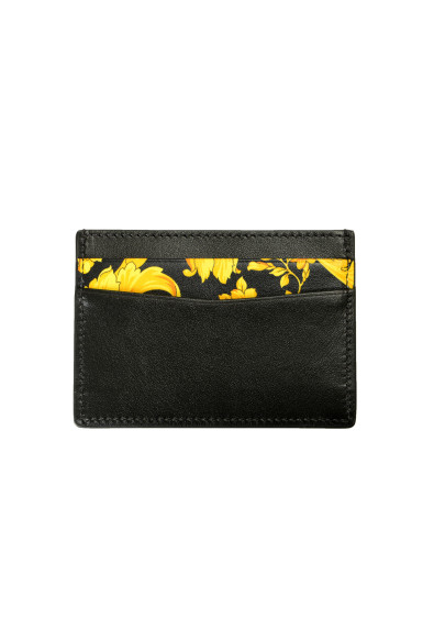 Versace Black & Barocco Print 100% Leather Card Case Holder: Picture 2