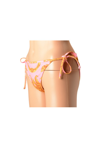 Versace Women's Gold & Pink Barocco Swim Brief Bikini: Picture 2