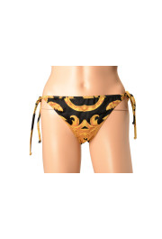 Versace Women's Gold & Black Barocco Swim Brief Bikini