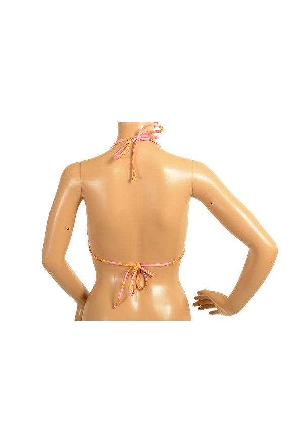 Versace Women's Gold & Pink Barocco Print Swimsuit Top: Picture 3