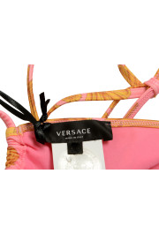 Versace Women's Gold & Pink Barocco Print Swimsuit Top: Picture 4