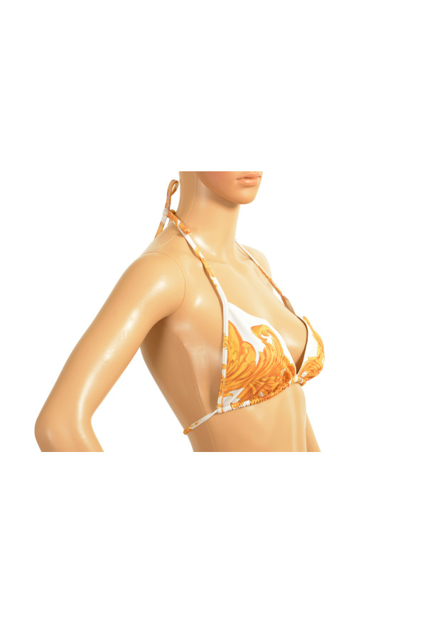Versace Women's Gold & White Barocco Print Swimsuit Top: Picture 2