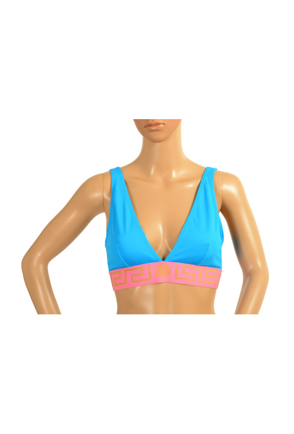 Versace Women's "Greca Border" Two Tone Swimsuit Top