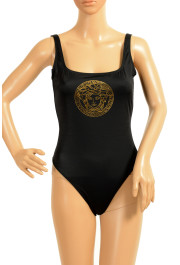 Versace Women's Gold Medusa Head One Piece Swimsuit 