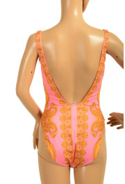 Versace Women's Pink & Gold Barocco One Piece Swimsuit : Picture 3
