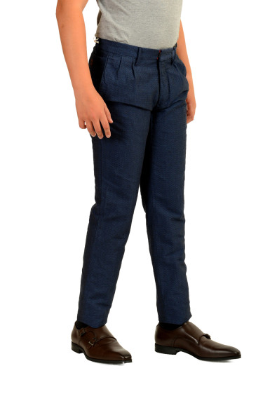 Incotex Slowear Men's Linen Blue Skin Fit Flat Front Casual Pants: Picture 2