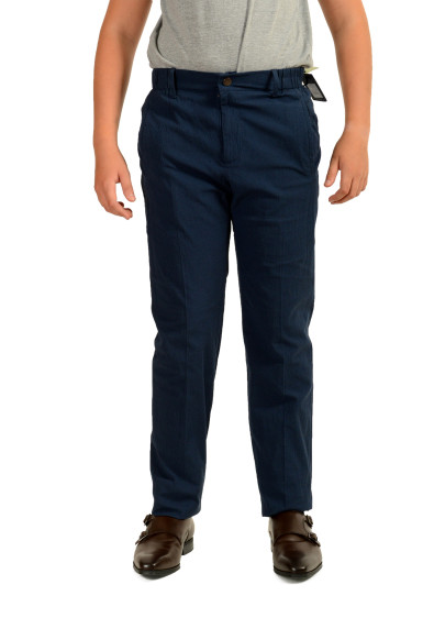 Incotex Slowear Men's Regular Fit "Pattern 16" Blue Casual Pants