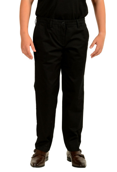Scuderia Ferrari Men's Black Flat Front Casual Pants
