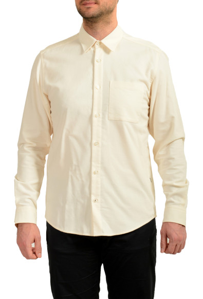 Hugo Boss Men's "S-LIAM-K-F-1P-C1-254" Ivory Regular Fit Casual Shirt