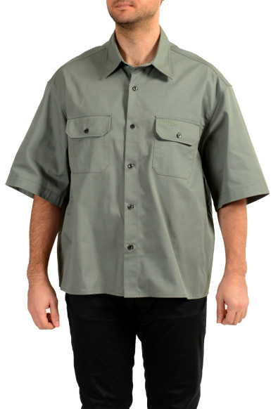 Hugo Boss Men's "Ekryno" Sage Green Short Sleeve Casual Shirt 