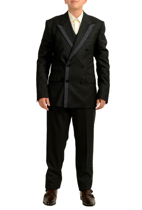 Dolce & Gabbana Men's Silk Wool Striped Three Piece Suit