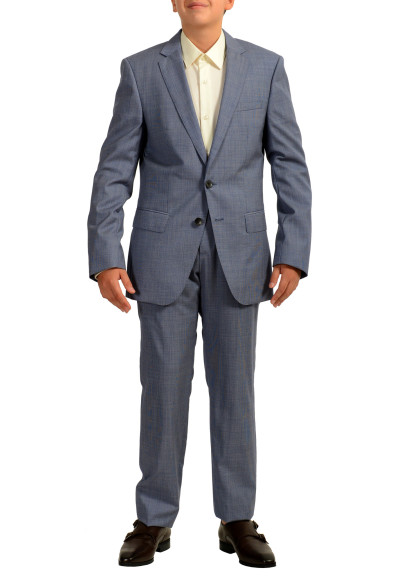 Hugo Boss Men's "Huge5/Genius3" Blue 100% Wool Two Button Suit