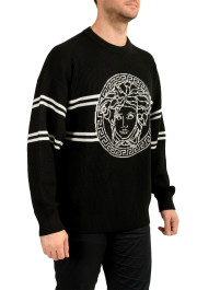 Versace Men's 100% Wool Knitted Crewneck Medusa Pullover Sweater: Picture 2