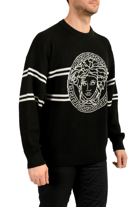 Versace Men's 100% Wool Knitted Crewneck Medusa Pullover Sweater: Picture 2