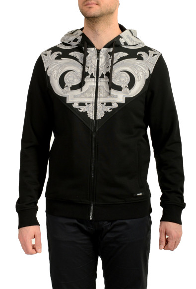 Versace Men's Multi-Color Hooded Full Zip Track Jacket Hoodie