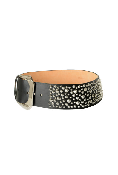 Versace 100% Leather Metal Stud Decorated Belt : Picture 2