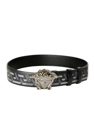 Versace Reversible 100% Leather Silver Medusa Head Decorated Belt : Picture 2