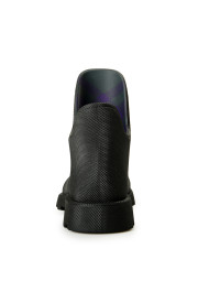 Burberry Men's "Marsh Low" Black Rubber Rain Boots Shoes: Picture 3