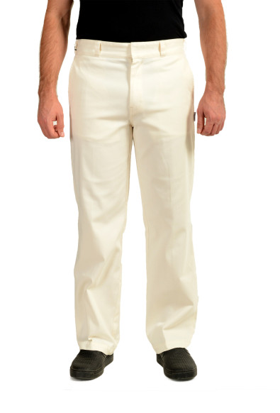 Hugo Boss Men's "Dino242" Ivory Denim Flat Front Pants