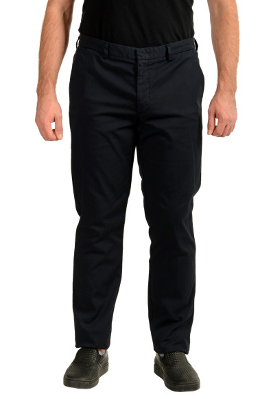 Hugo Boss Men's "Kaito1" Navy Blue Flat Front Casual Pants