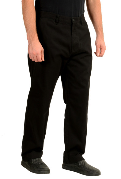 Hugo Boss Men's "Zayn242" Black Denim Flat Front Casual Pants: Picture 2