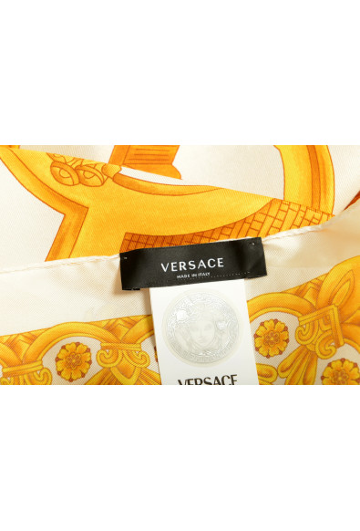 Versace White & Gold Heritage Print 100% Silk Shawl Scarf: Picture 2