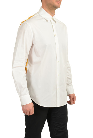 Versace Men's White & Gold Heritage Print Long Sleeve Shirt: Picture 2