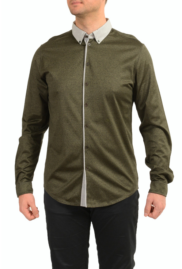 Etro Men's Gray Long Sleeve Button Down Casual Shirt