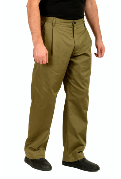 Hugo Boss Men's "Roy243" Olive Green Pleated Casual Pants: Picture 2