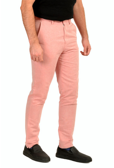 Hugo Boss Men's "Pirko" Pink Linen Flat Front Dress Pants: Picture 2