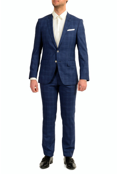 Hugo Boss Men's "Hutson5/Gander3" Slim Fit Blue 100% Wool Suit