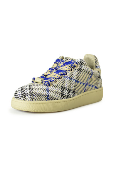 Burberry Men's "Box Knit" Canvas IP Check Low Top Sneakers Shoes