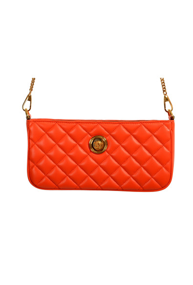 Versace Women's Coral Gold Medusa Quilted Mini Handbag Shoulder Bag: Picture 2