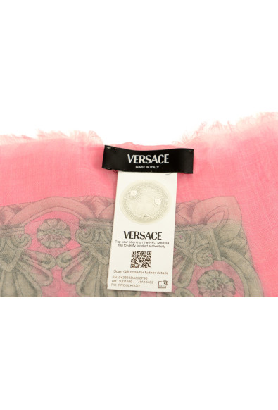 Versace Pink & Gray Heritage Print Shawl Scarf: Picture 2