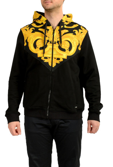 Versace Men's Multi-Color Hooded Full Zip Track Jacket Hoodie 